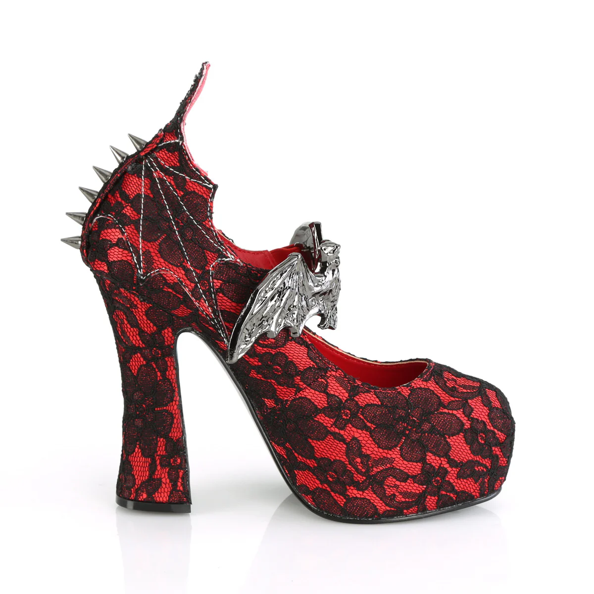 DEMON-18 Red Satin-Black Lace - Image 5