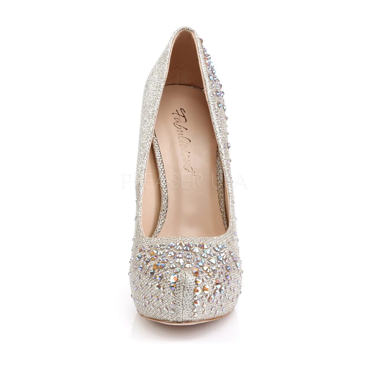 DESTINY-06R  Nude Glitter Mesh Fabric - Image 2