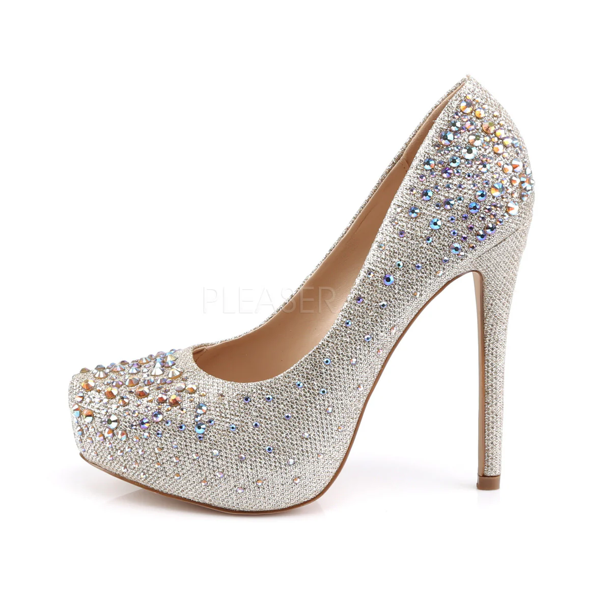 DESTINY-06R  Nude Glitter Mesh Fabric - Image 3