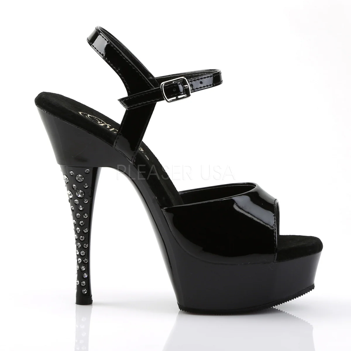 DIAMOND-609  Black Patent/Black - Image 5