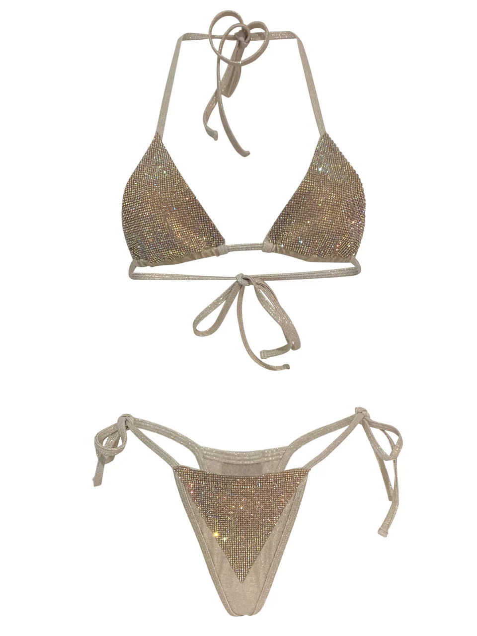 Diamond Dolls Crystal Bikini - Peachy/Beige - Image 3