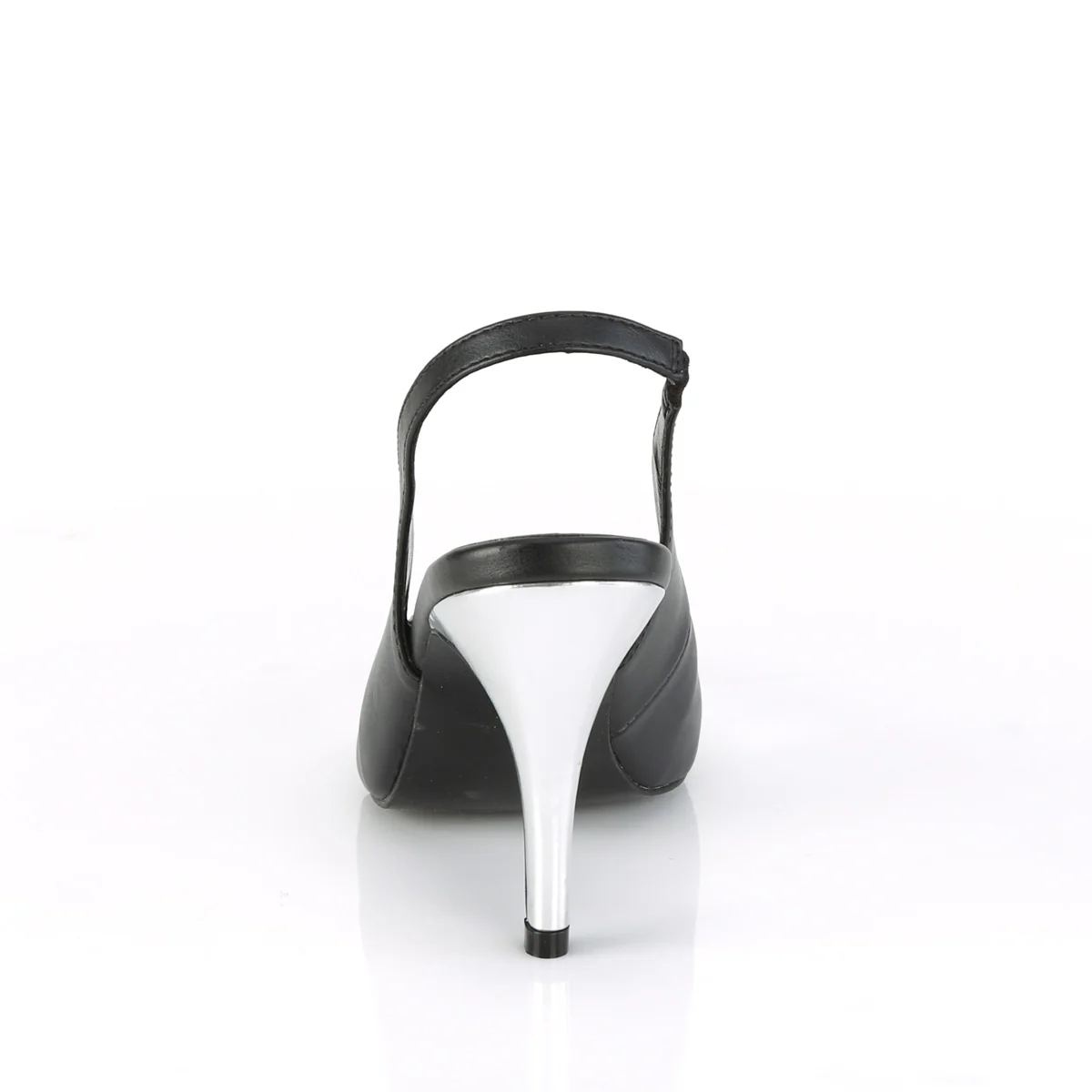 DREAM-405 Black Faux Leather-Silver Metallic Pu - Image 4