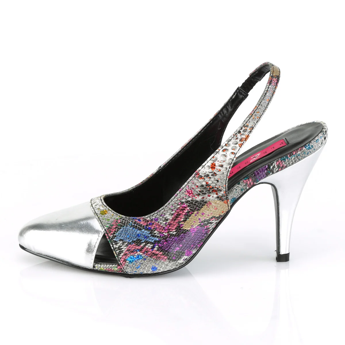 DREAM-405  Multi-Color Snake Print-Silver Metallic Pu - Image 3