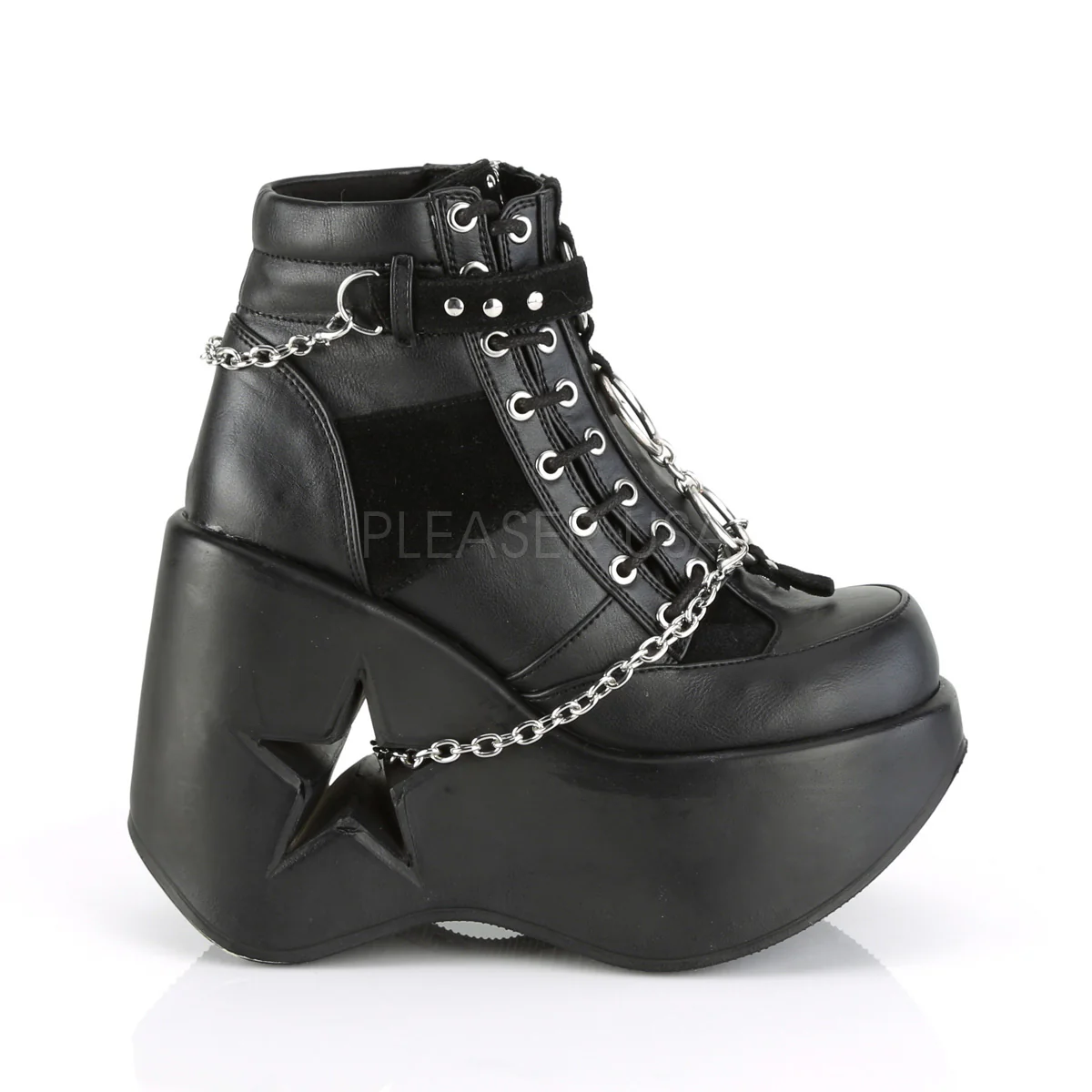 DYNAMITE-101  Black Vegan Leather-Vegan Suede - Image 5