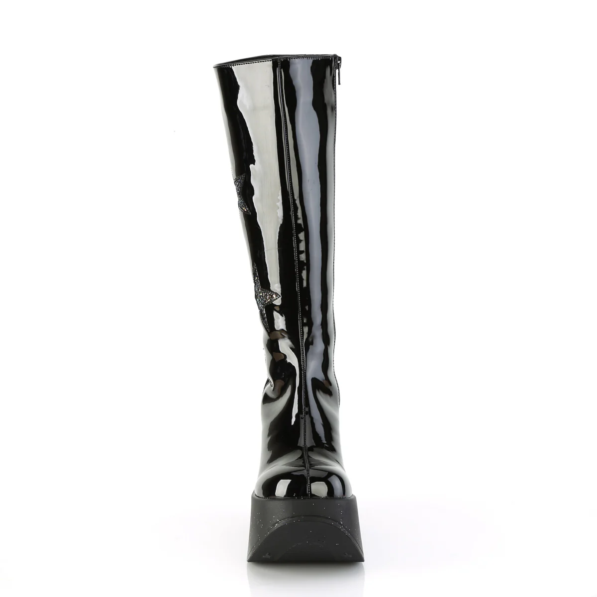 DYNAMITE-218 Black Patent-Black Multi Glitter - Image 2