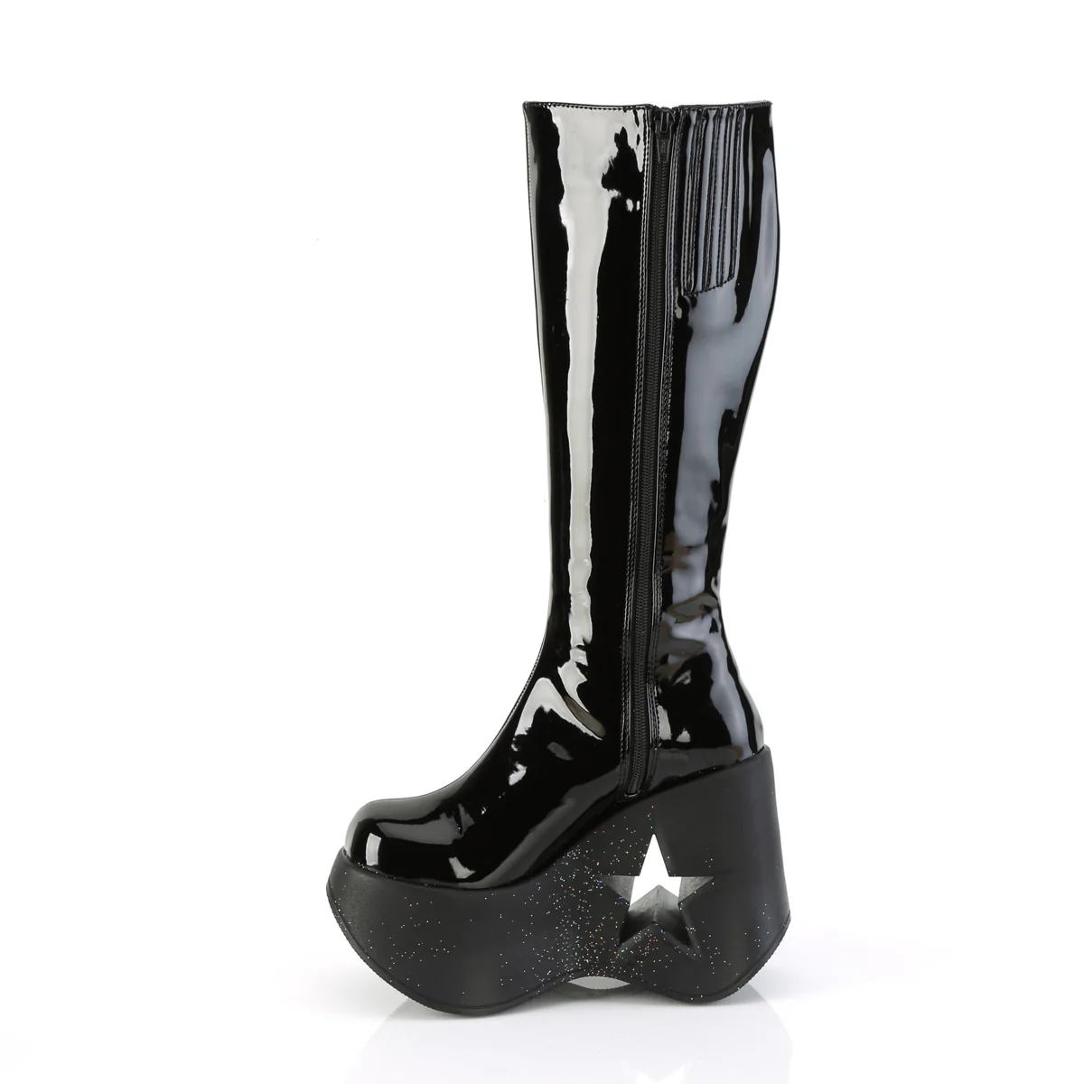 DYNAMITE-218 Black Patent-Black Multi Glitter - Image 3