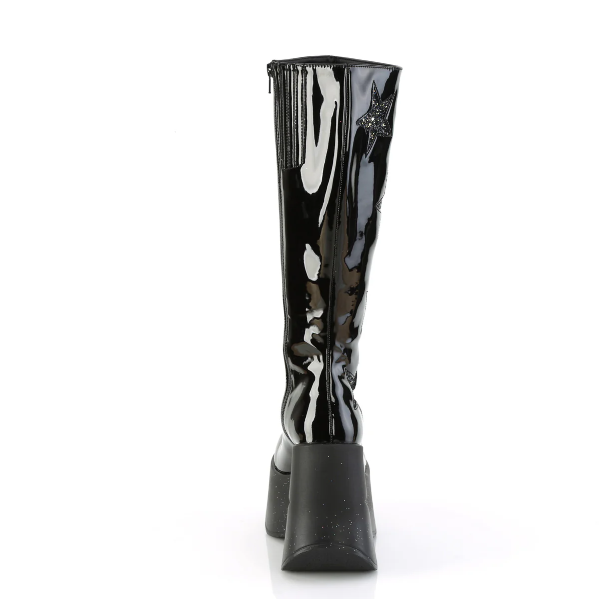 DYNAMITE-218 Black Patent-Black Multi Glitter - Image 4
