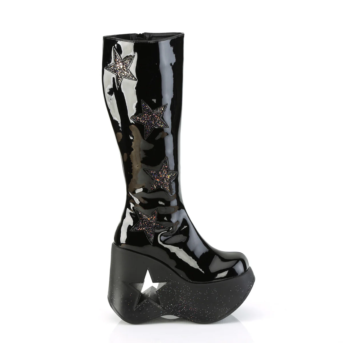 DYNAMITE-218 Black Patent-Black Multi Glitter - Image 5