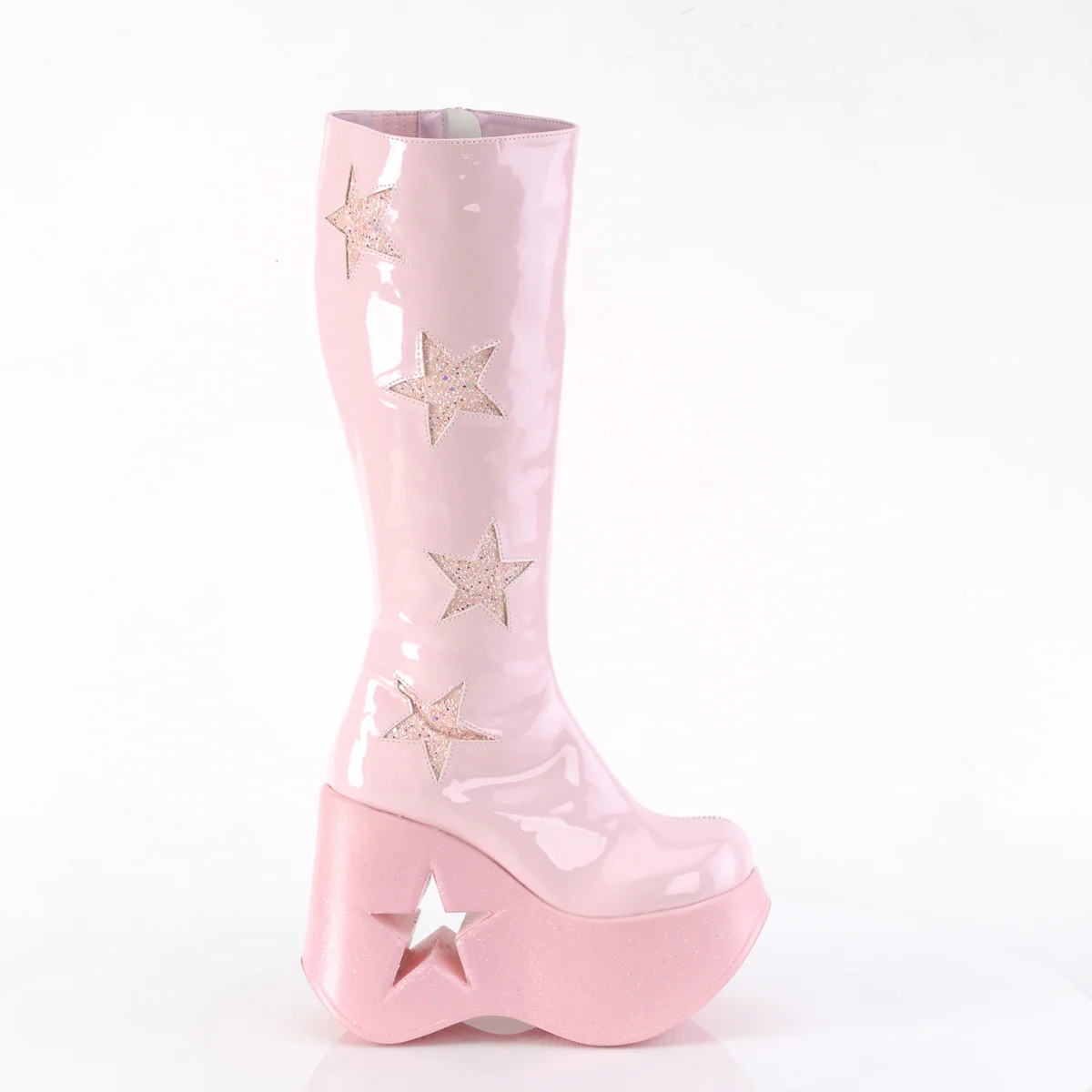DYNAMITE-218 Baby Pink Patent-Baby Pink Multi Gliter - Image 5