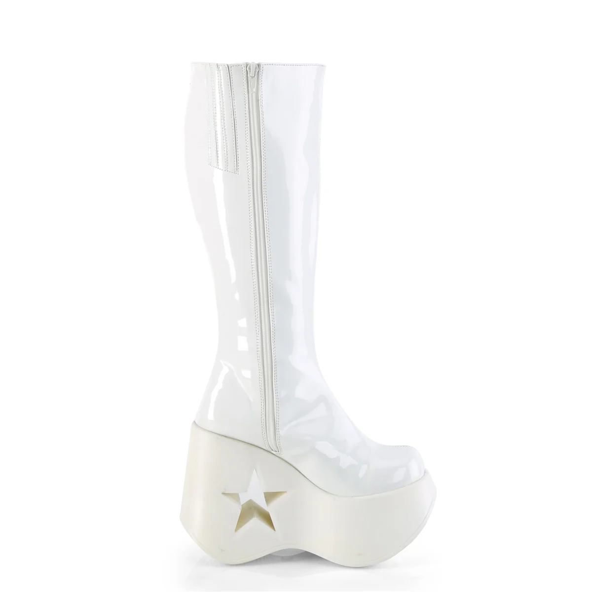 DYNAMITE-218 White Patent-White Multi Glitter - Image 5