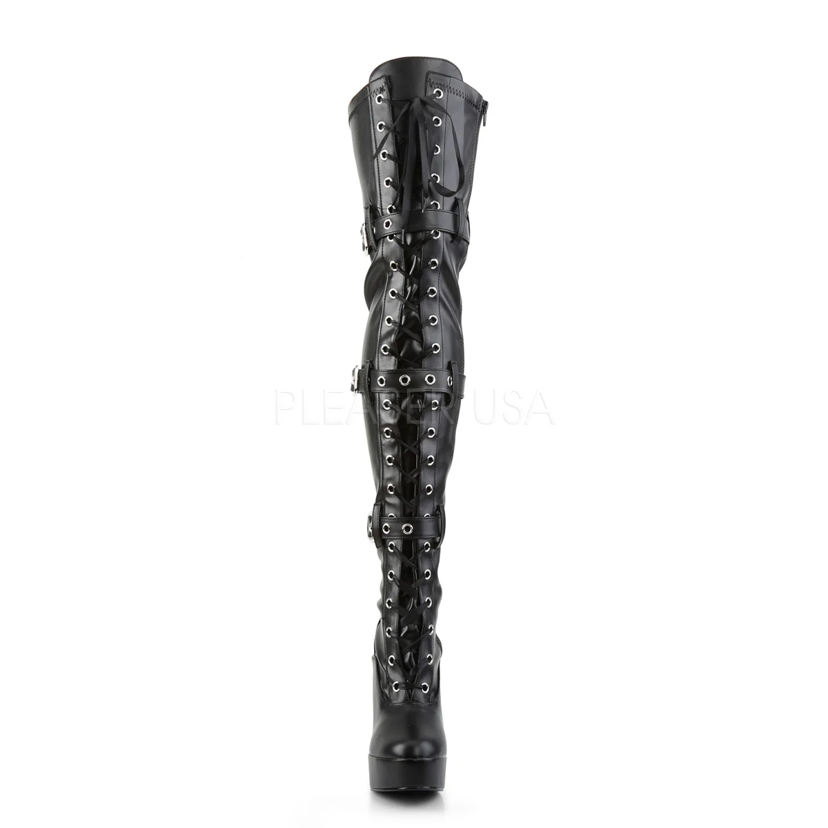 ELECTRA-3028  Black Str Faux Leather - Image 2