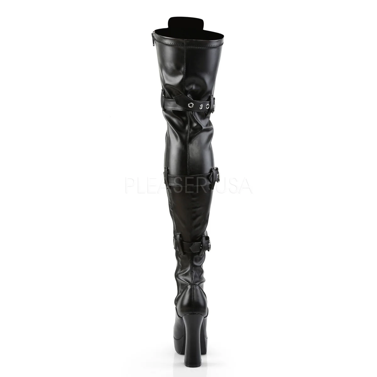 ELECTRA-3028  Black Str Faux Leather - Image 4