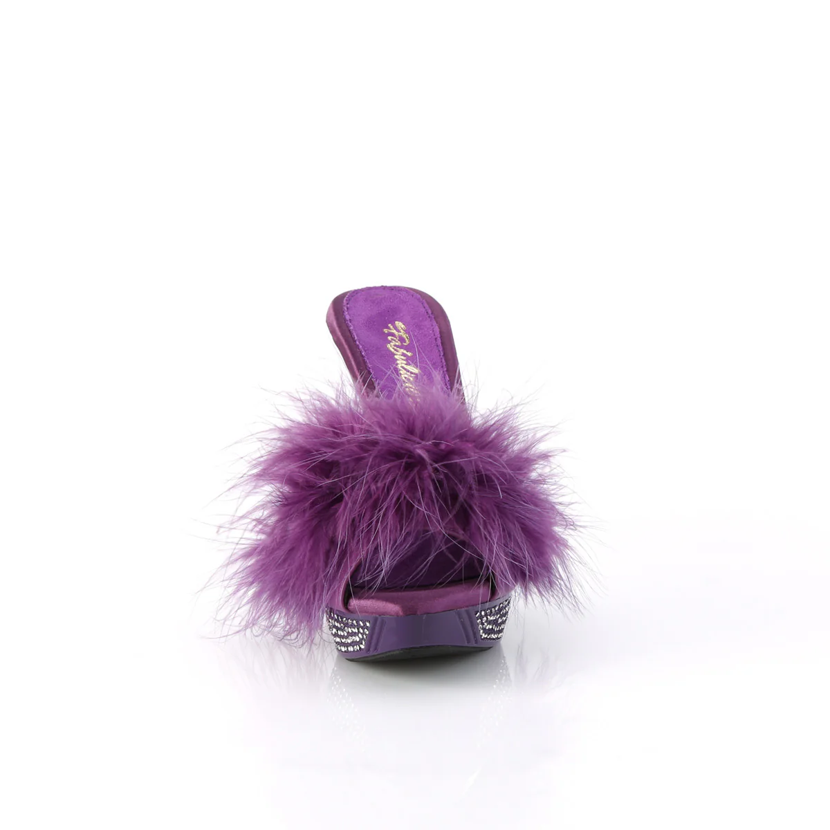 ELEGANT-401F Purple Marabou-Faux Leather/Purple - Image 2