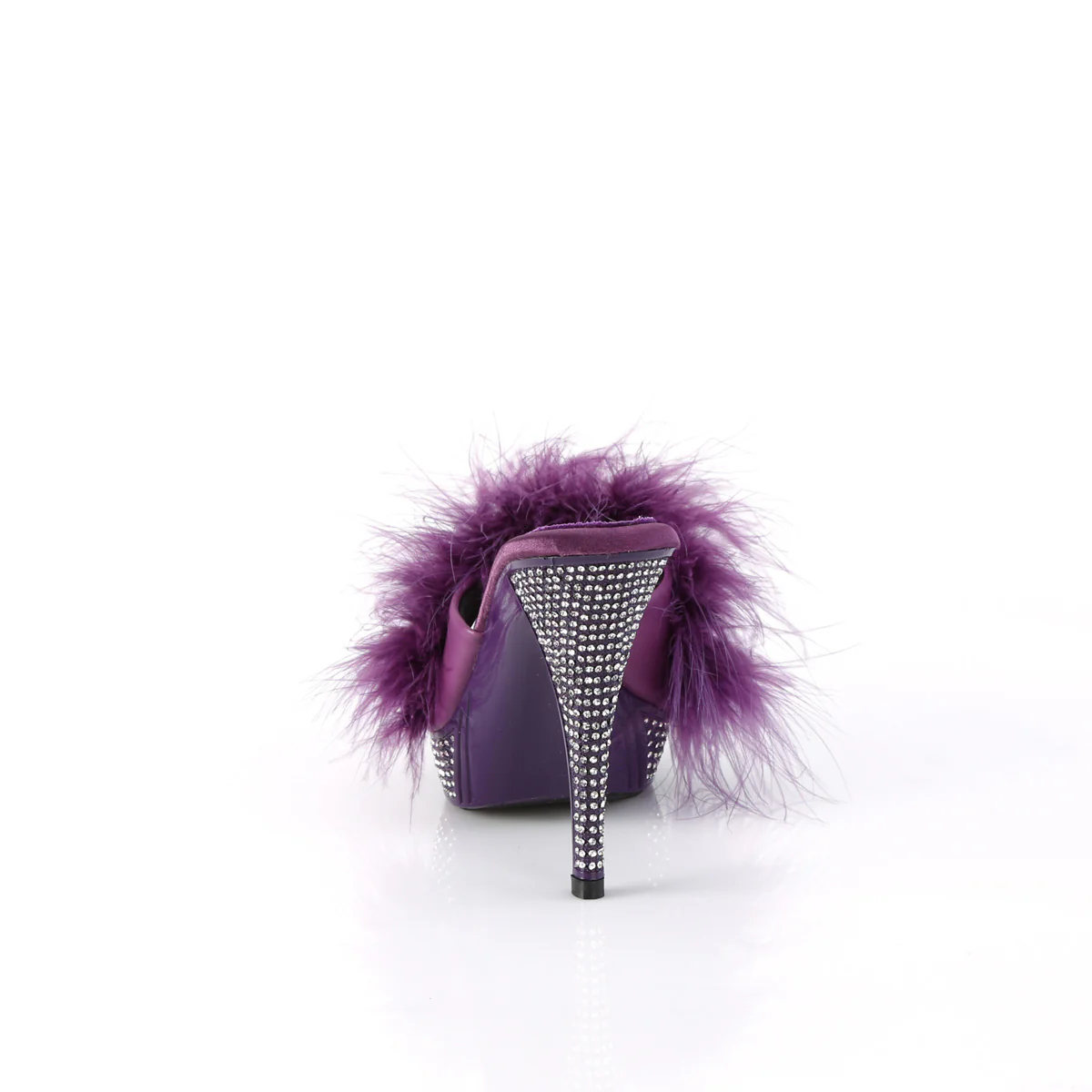 ELEGANT-401F Purple Marabou-Faux Leather/Purple - Image 4