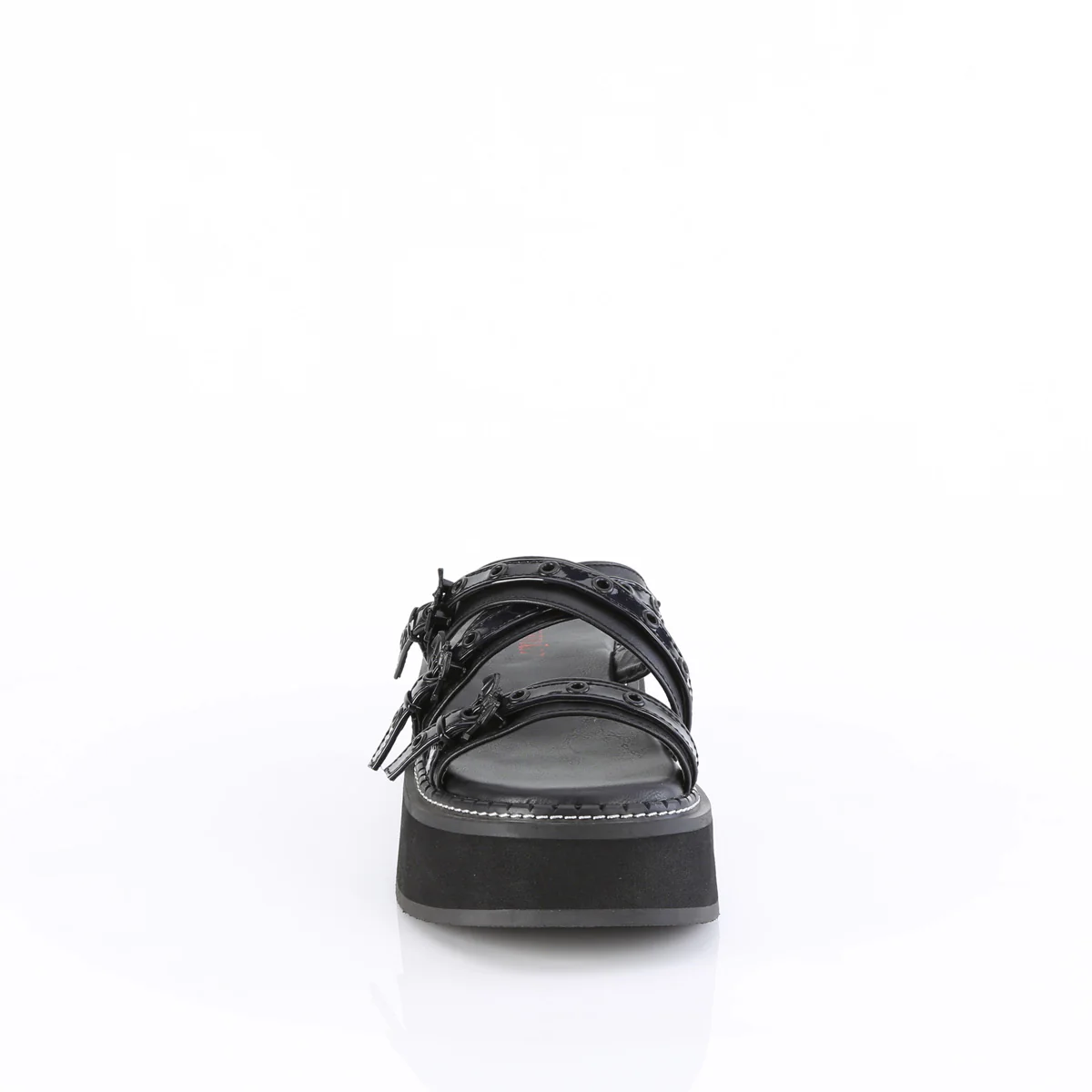 EMILY-07  Black Vegan Leather-Holo Patent - Image 2
