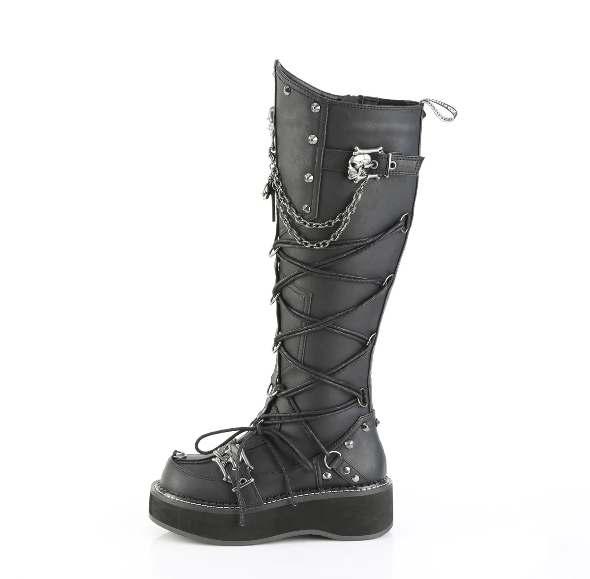 EMILY-221  Black Vegan Leather - Image 3