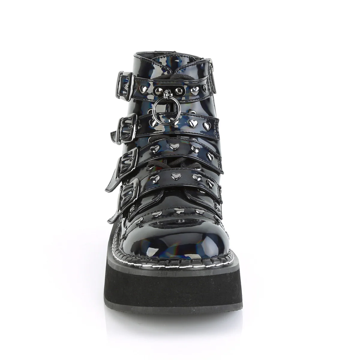 EMILY-315  Black Hologram Vegan Leather - Image 2