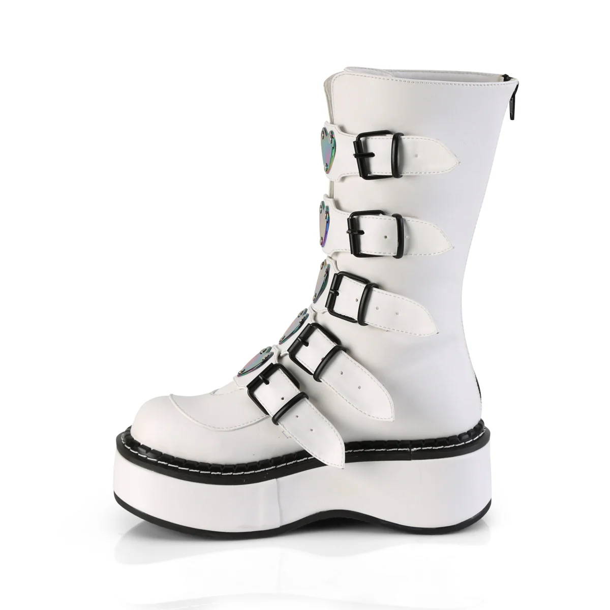 EMILY-330  White Vegan Leather - Image 3