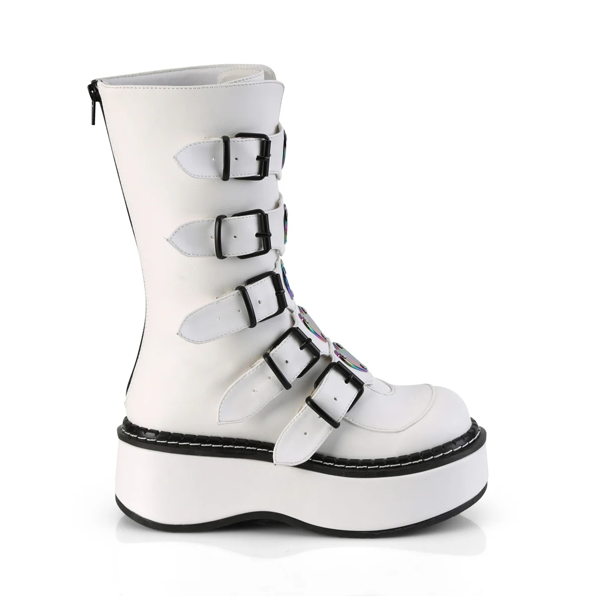 EMILY-330  White Vegan Leather - Image 5