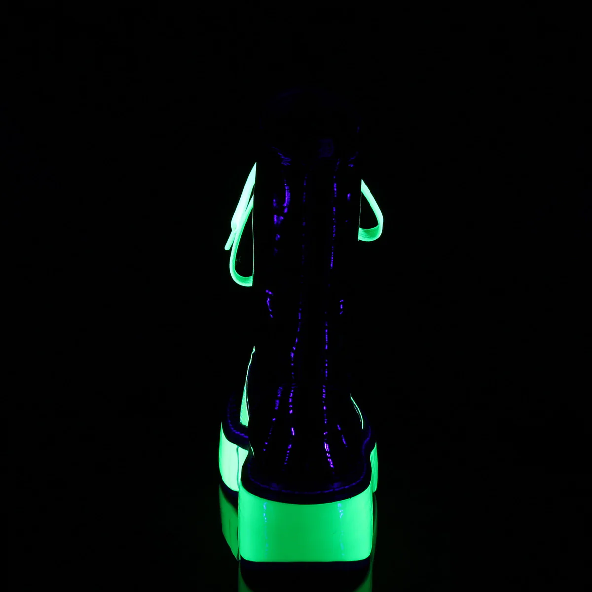 EMILY-350  Black Patent-UV Neon Green - Image 4
