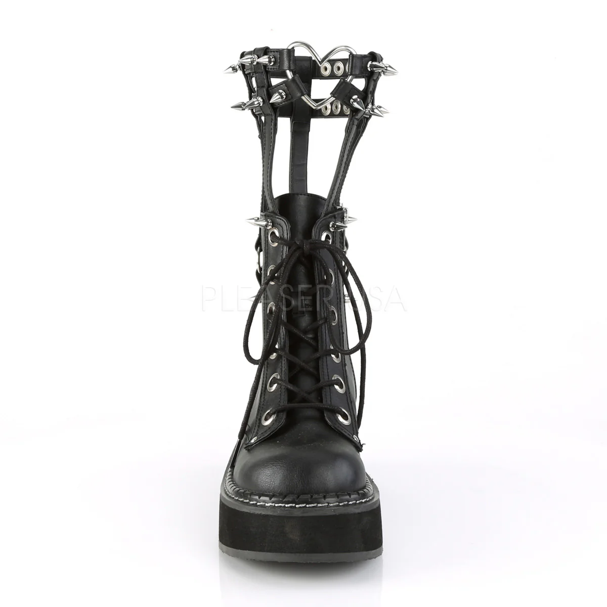 EMILY-357  Black Vegan Leather - Image 2