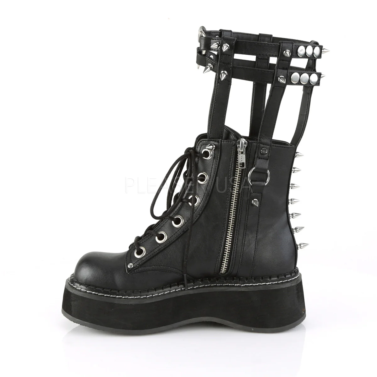 EMILY-357  Black Vegan Leather - Image 3