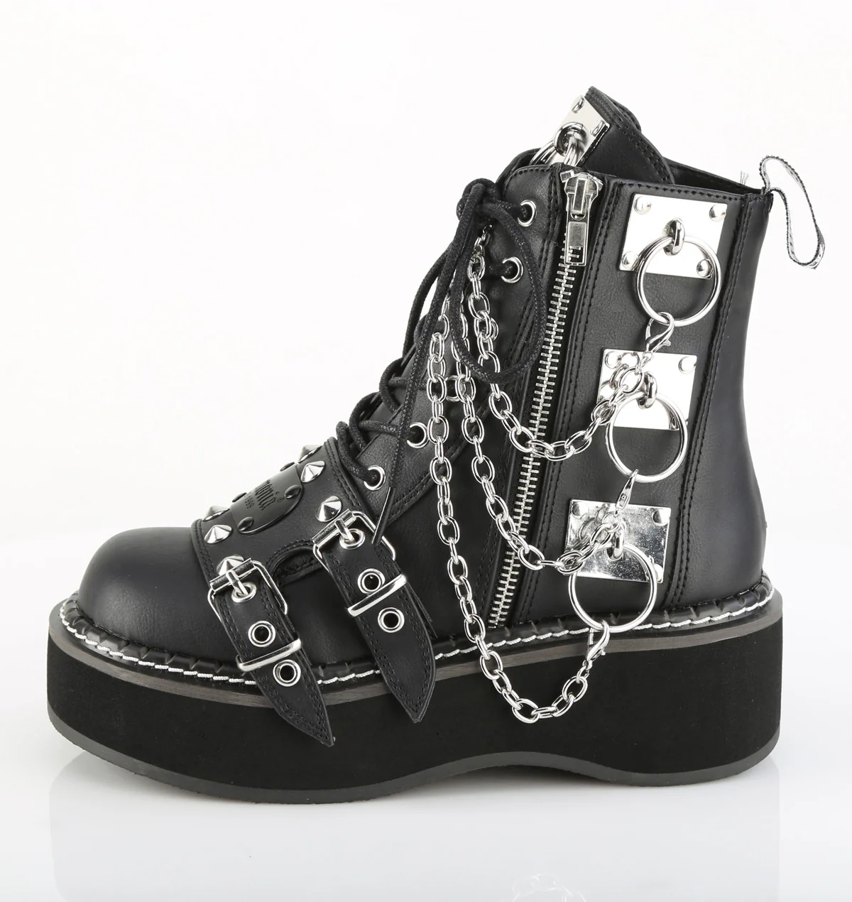 EMILY-57 Black Vegan Leather - Image 3