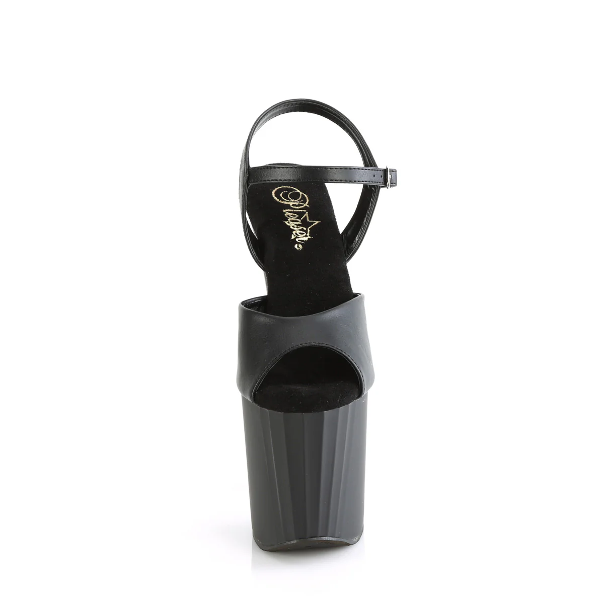 ENCHANT-709  Black Faux Leather/Black Matte - Image 2