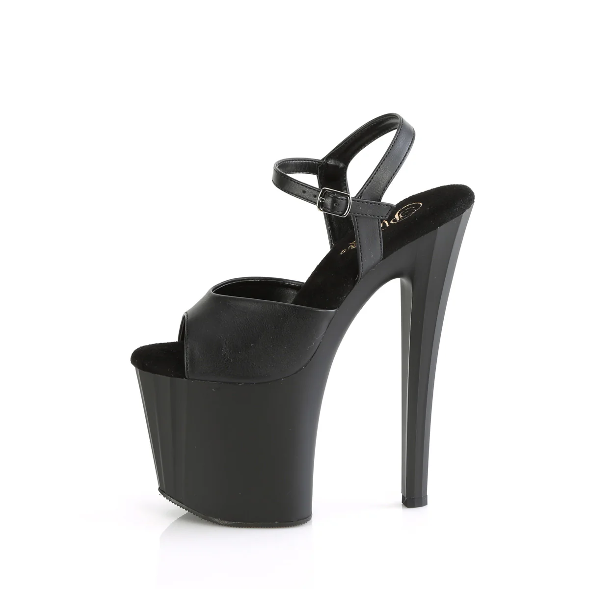 ENCHANT-709  Black Faux Leather/Black Matte - Image 3