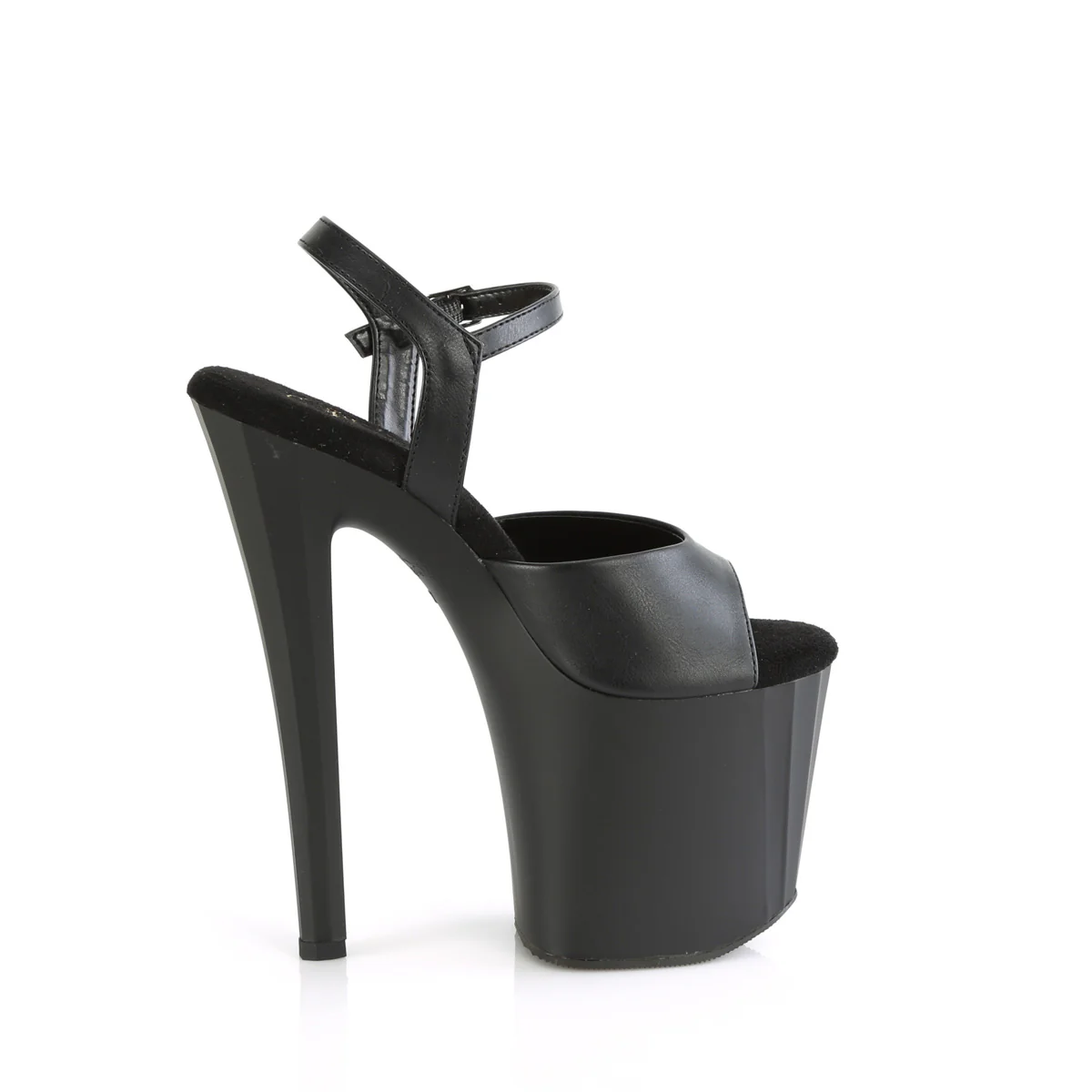 ENCHANT-709  Black Faux Leather/Black Matte - Image 5