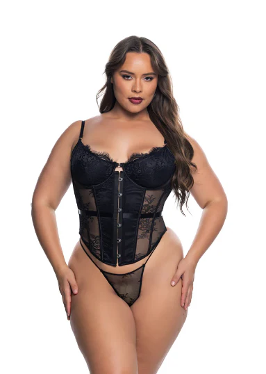 Essentials Lace Corset - LI853 Red - Image 7