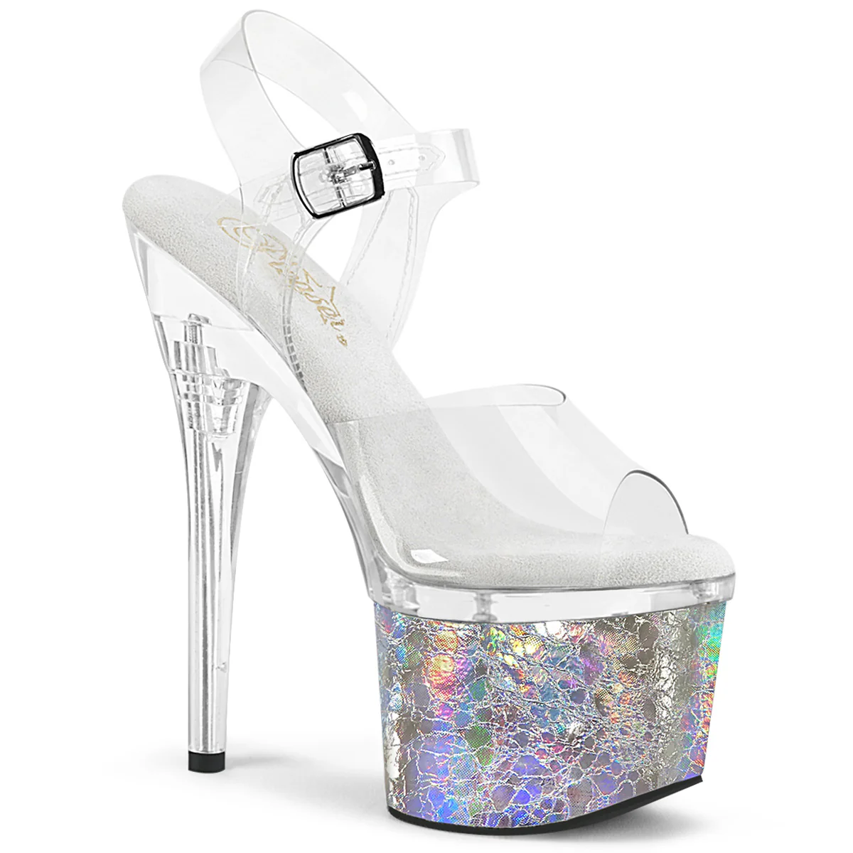 ESTEEM-708CK  Clear/Clear-Silver Holo Crackle