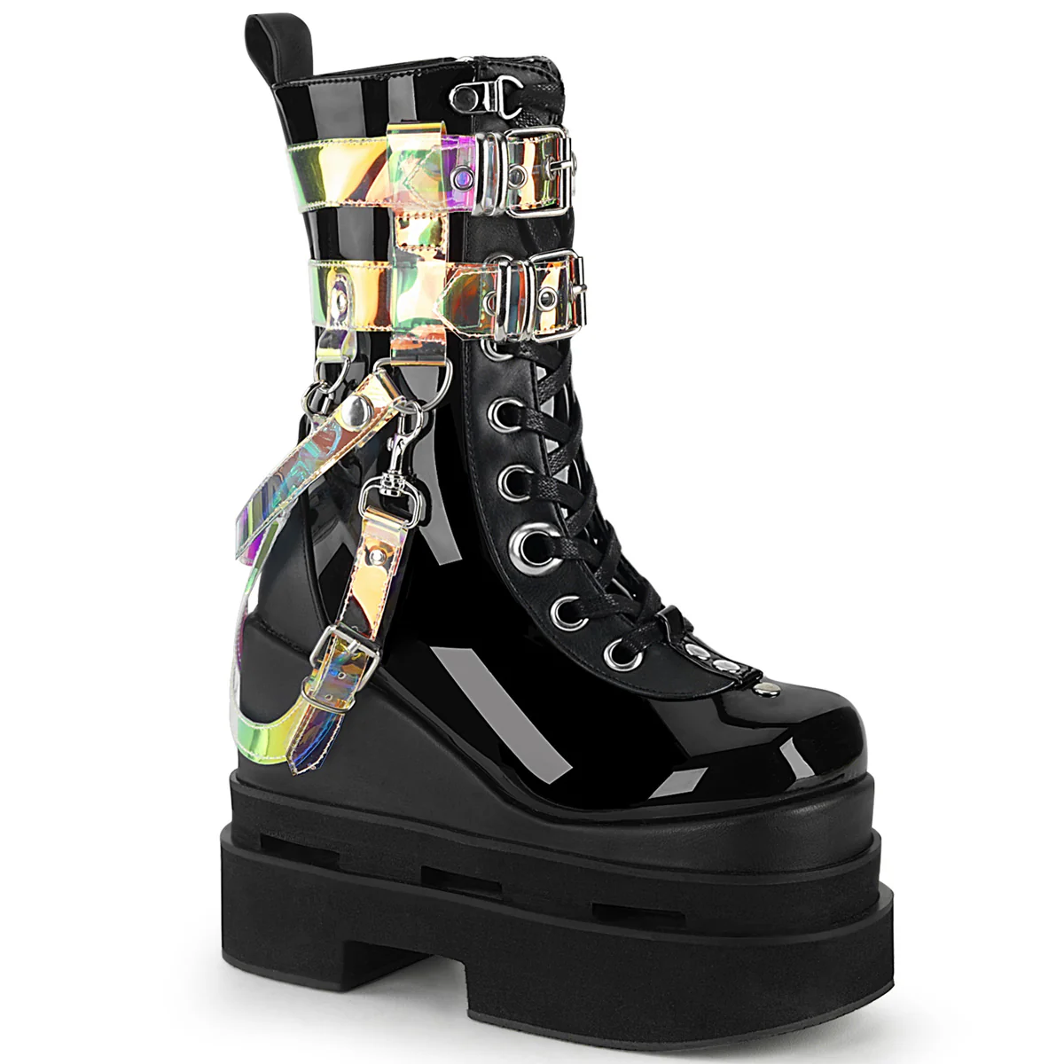 ETERNAL-115 Black Patent-Vegan Leather