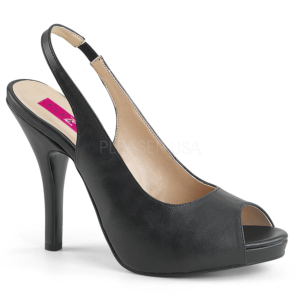 EVE-04 Black Faux Leather