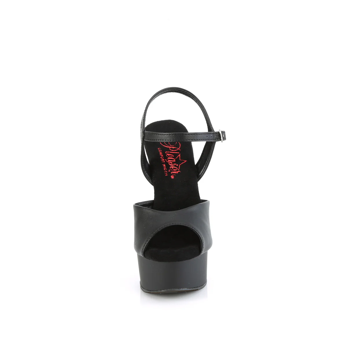 EXCITE-609  Black Faux Leather/Black Matte - Image 2