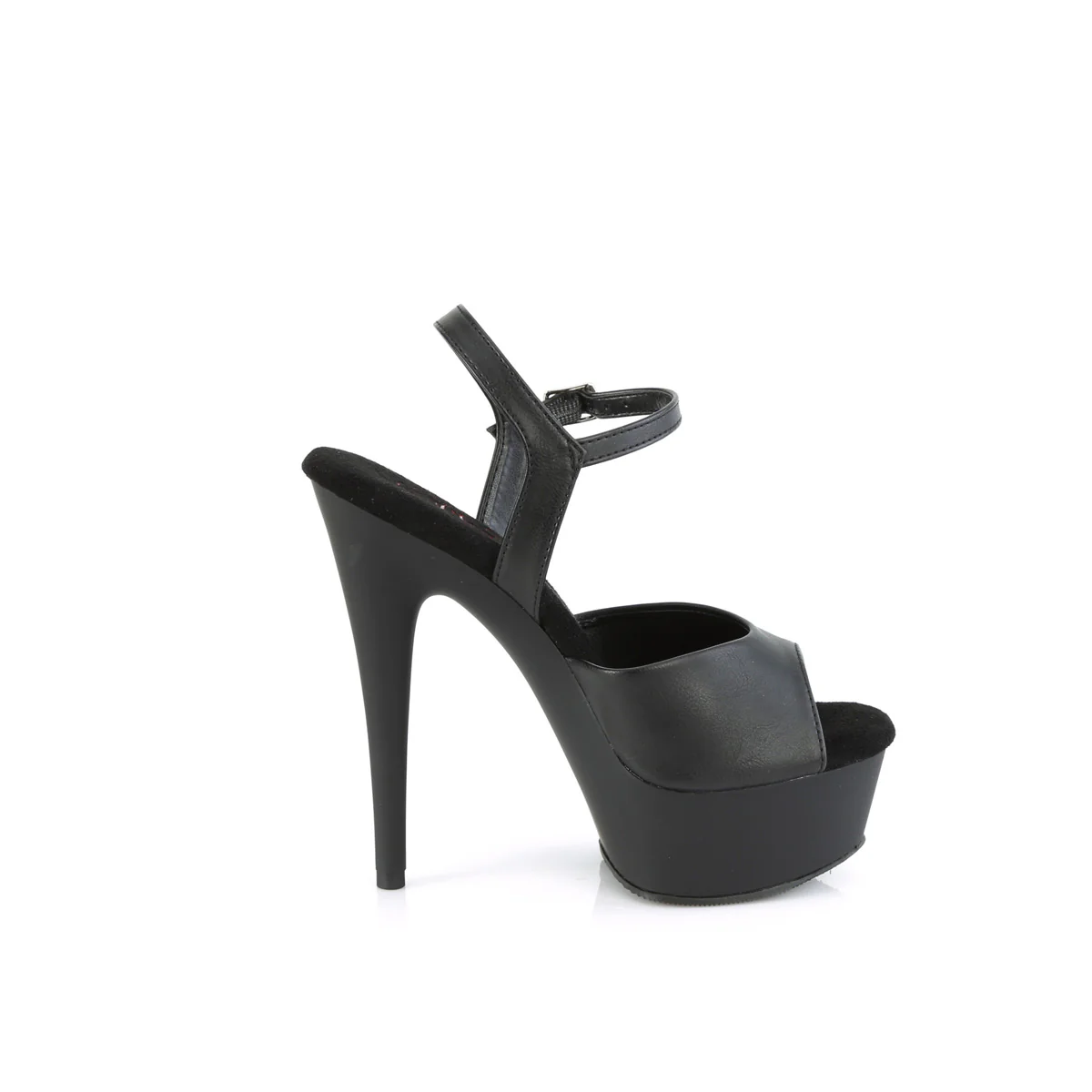 EXCITE-609  Black Faux Leather/Black Matte - Image 5