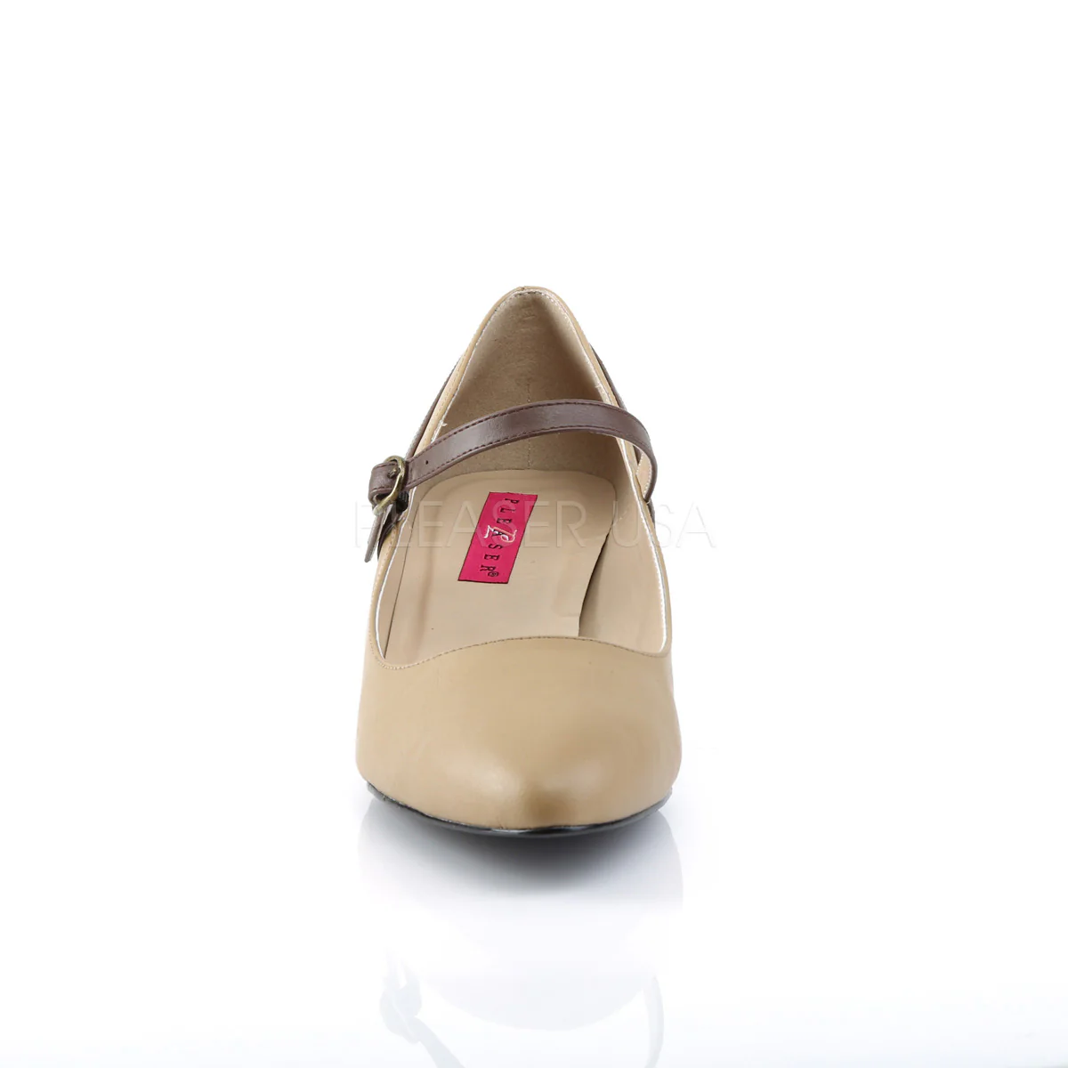 FAB-425 Tan-Brown Faux Leather - Image 2