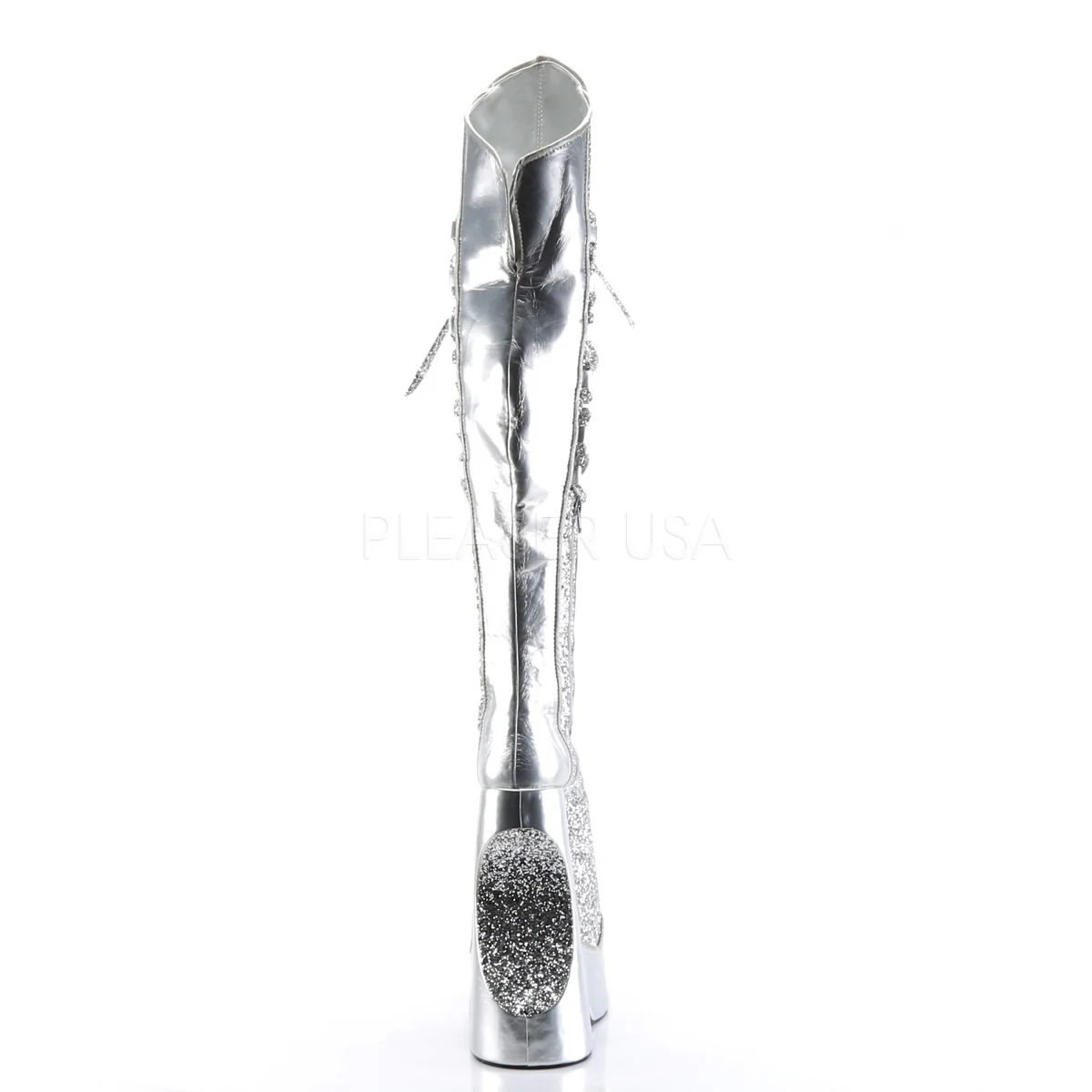 FABULOUS-3035 Silver Crinkle Patent-Glitter - Image 4
