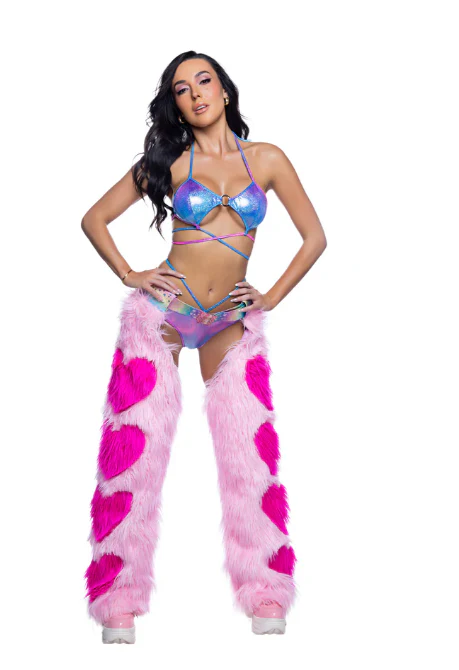 Faux Fur Heart Chaps - JR301 - Image 2