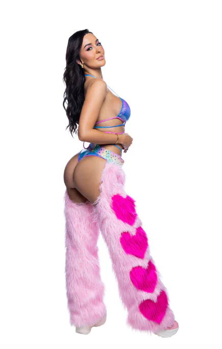 Faux Fur Heart Chaps - JR301 - Image 3
