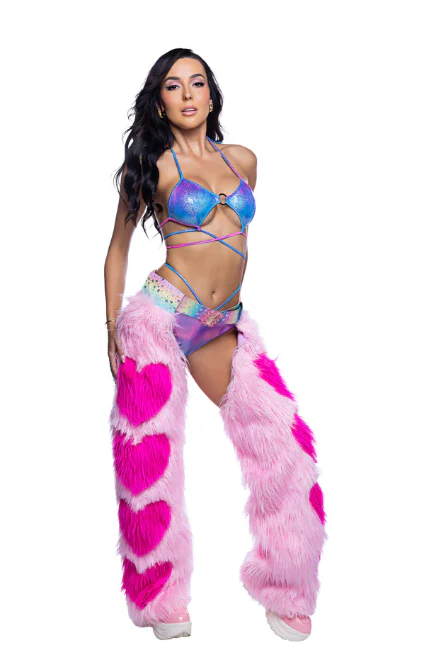 Faux Fur Heart Chaps - JR301 - Image 4