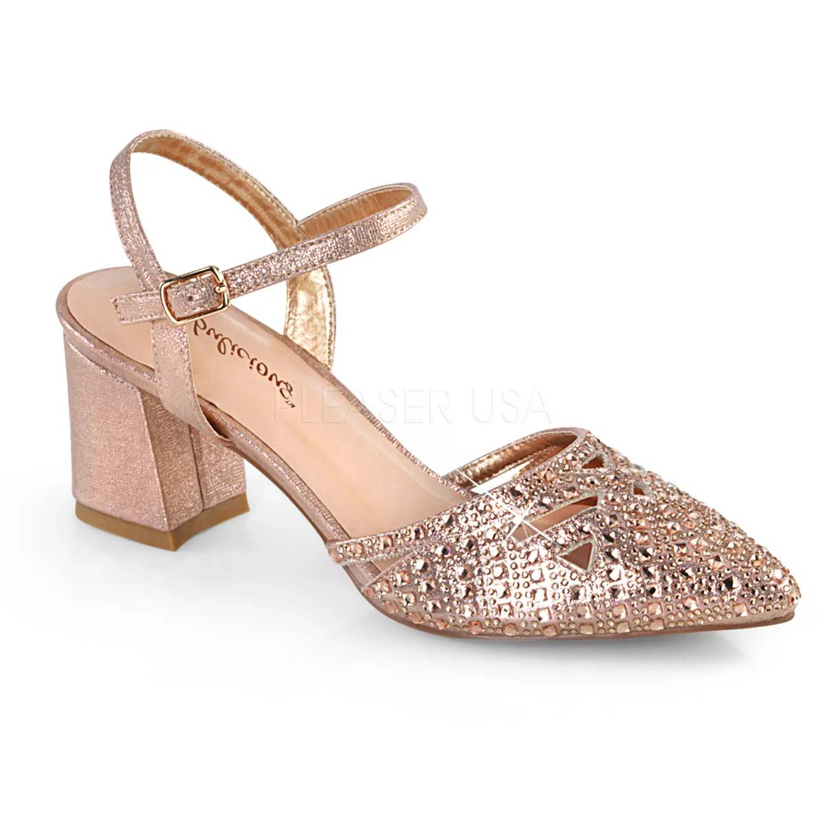 FAYE-06 Rose Gold Shimmering Fabric