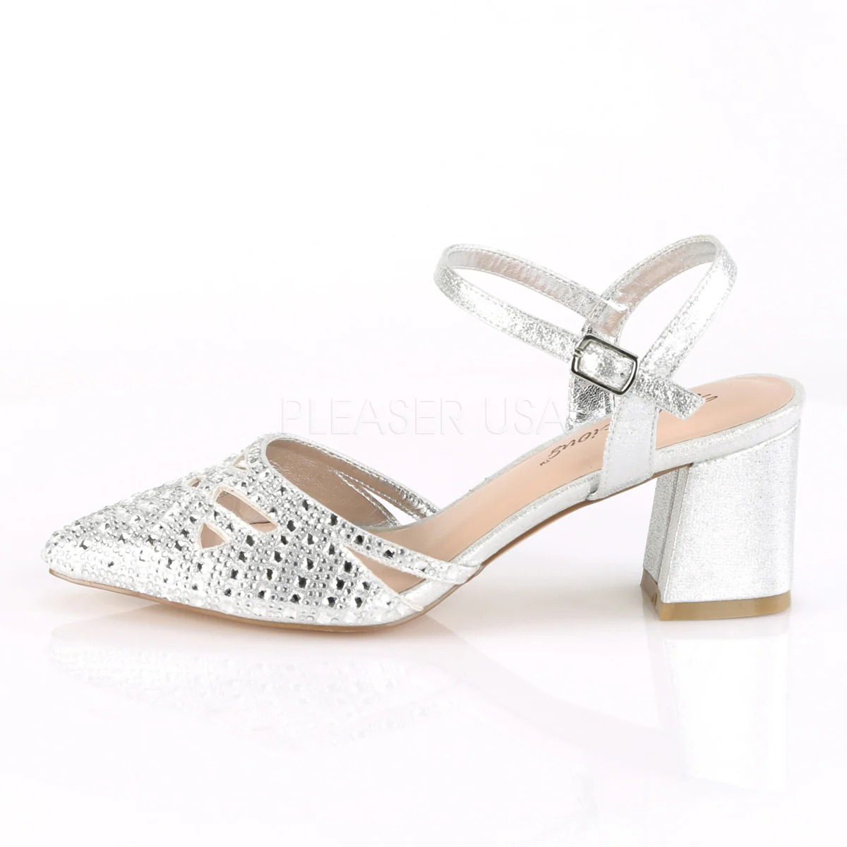 FAYE-06  Silver Shimmering Fabric - Image 3