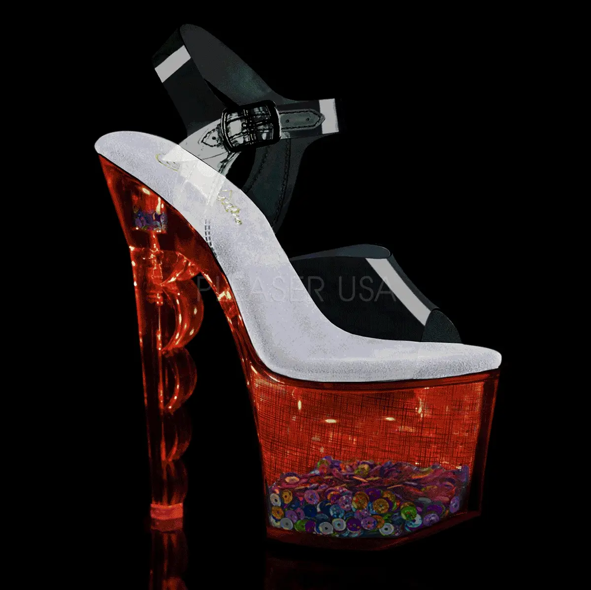 FLASHDANCE-708SCHSQ Clear/Silver Hologram-Sequins Inserted