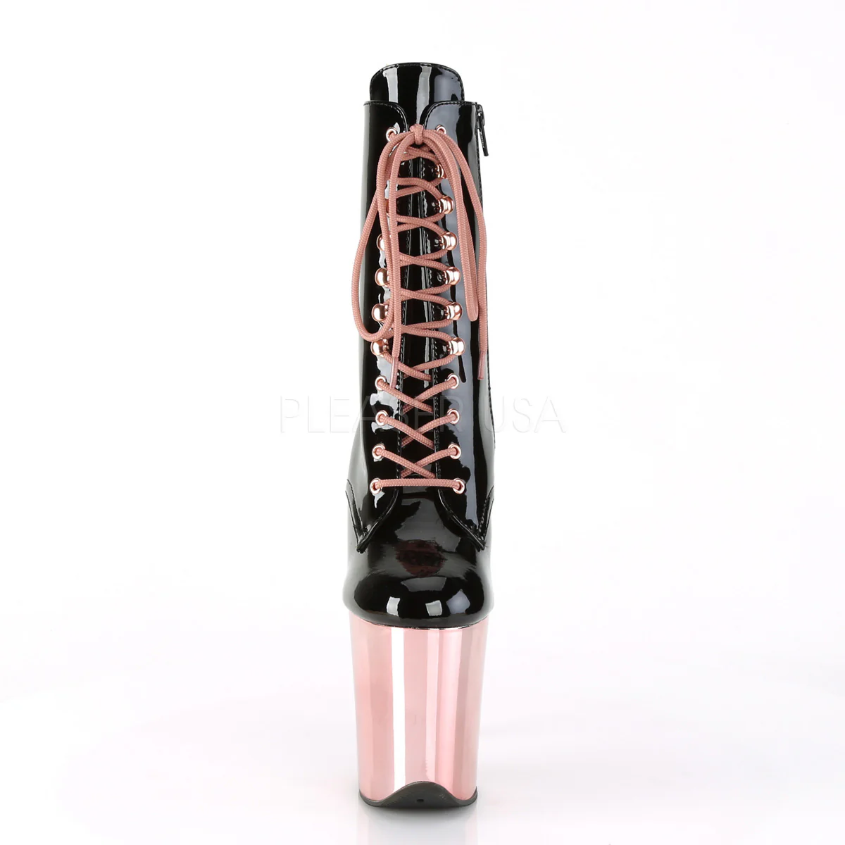 FLAMINGO-1020  Black Patent/Rose Gold Chrome - Image 2