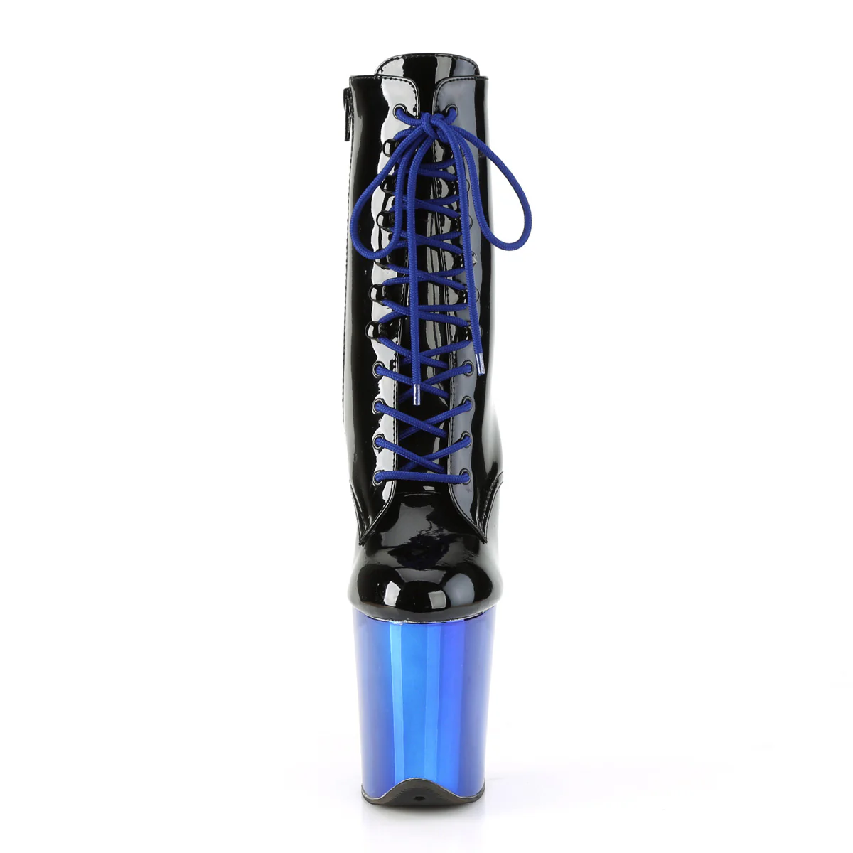 FLAMINGO-1020  Black Patent/Royal Blue Chrome - Image 2