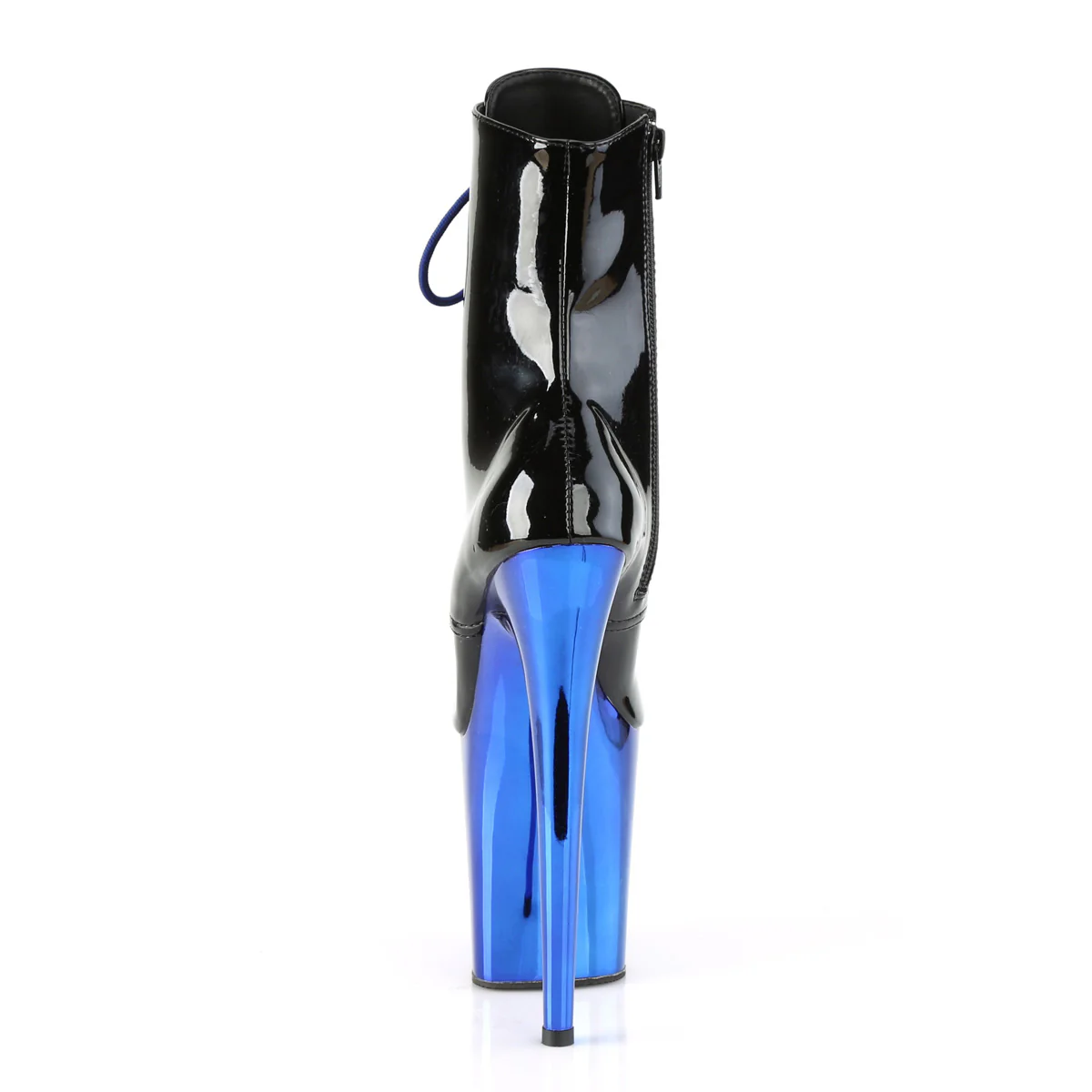 FLAMINGO-1020  Black Patent/Royal Blue Chrome - Image 4