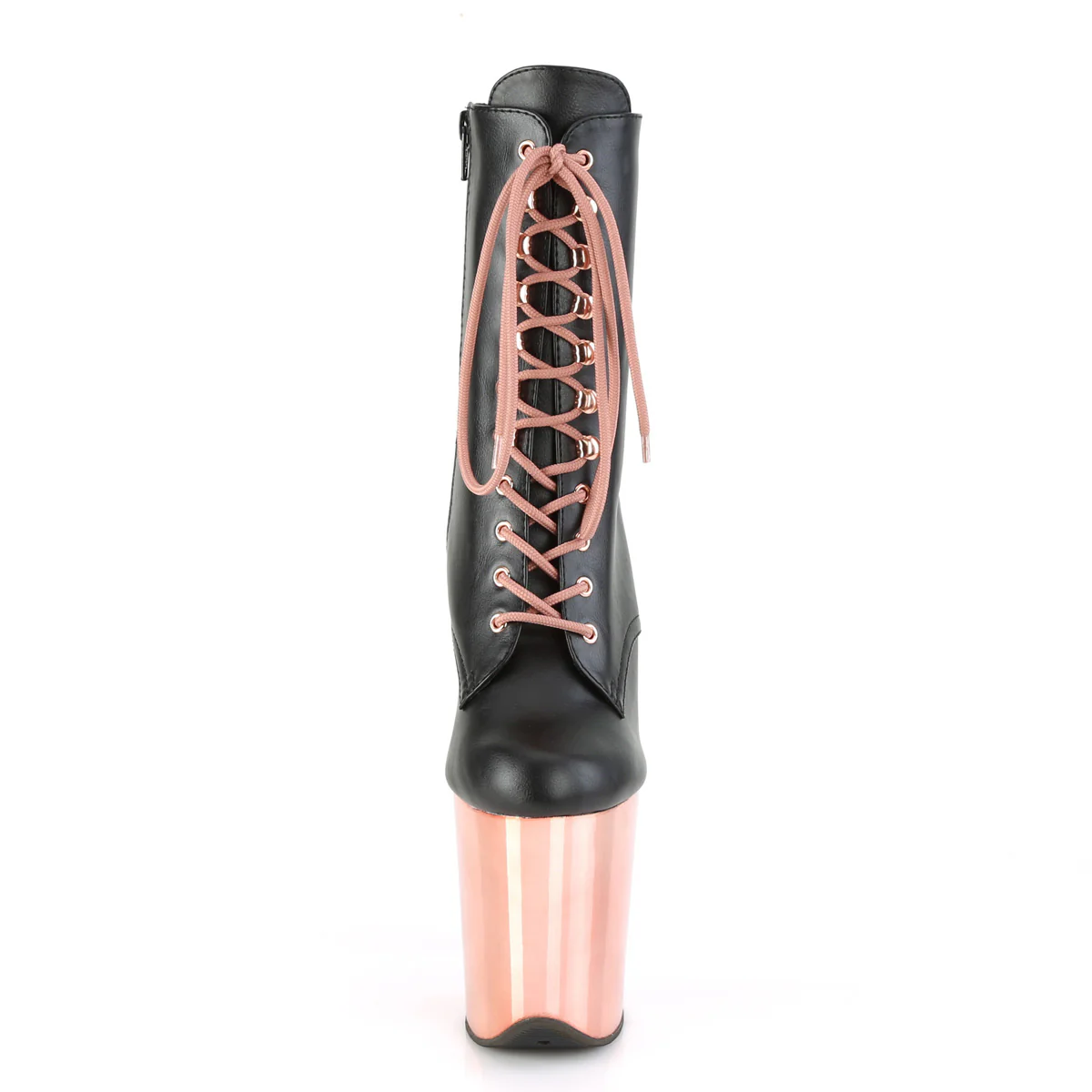 FLAMINGO-1020  Black Faux Leather/Rose Gold Chrome - Image 2