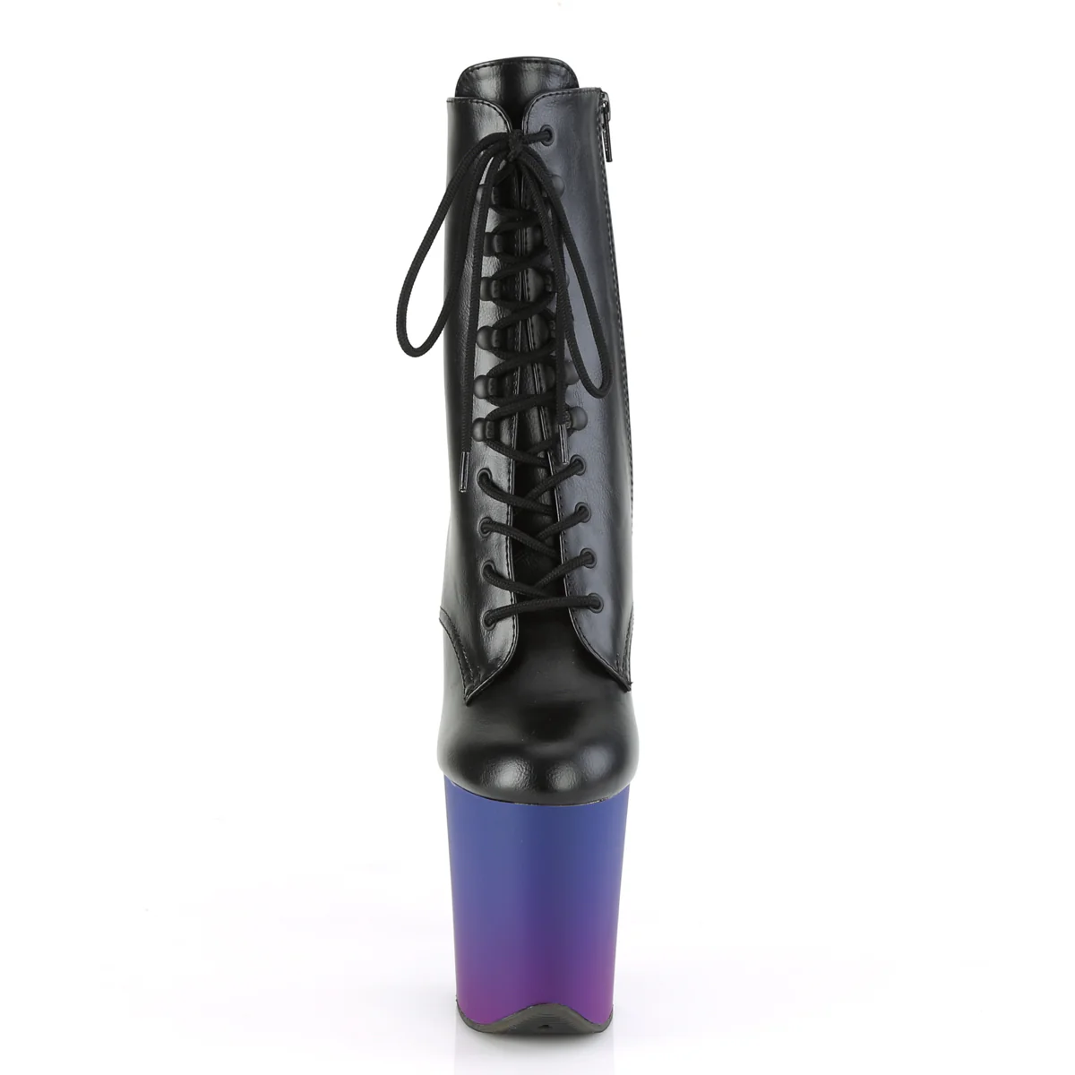 FLAMINGO-1020BP Black Faux Leather/Blue-Purple Ombre - Image 2