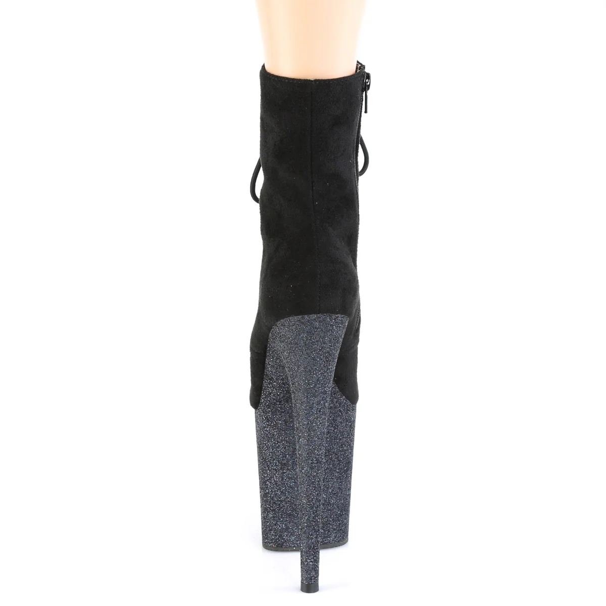 FLAMINGO-1020FSMG Black Faux Suede/Black Multi Mini Glitter - Image 4